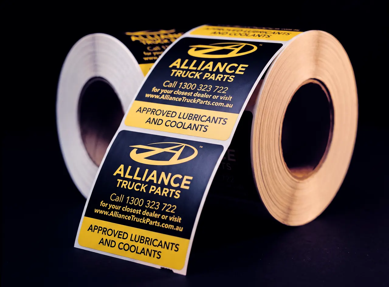 Printed product labels on rolls